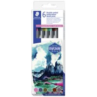 STAEDLER Feutre double pointe Asie, étui en carton de 6