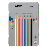 LAMY Crayon de couleur triangulaire plus, étui métal de 36