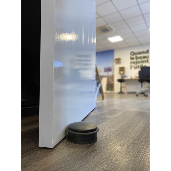 ALBA Butoir de porte, en acier, diamètre: 102 mm, noir