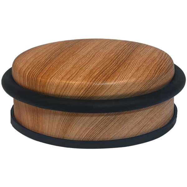 ALBA Türstopper, Edelstahl-Oberfläche, Holz-Optik