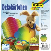 folia Dekokörbchen aus Regenbogenkarton, Durchm.: 150 mm