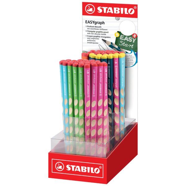 STABILO Crayon dapprentissage EASYgraph, présentoir de 60