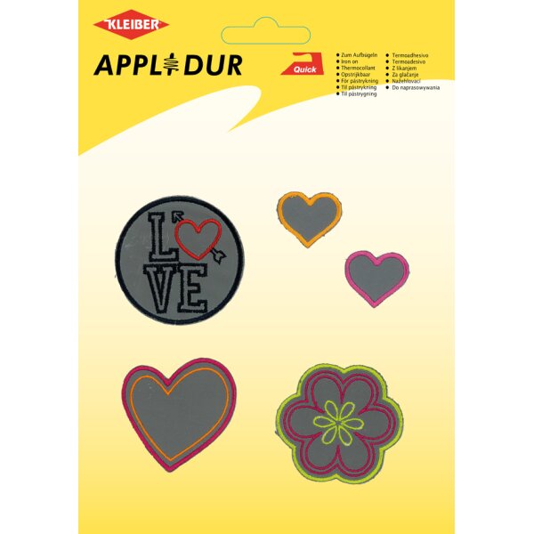 KLEIBER Applikations-Sortiment "Reflective Animal", 4 Motive