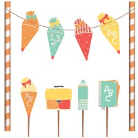 ROTH Geschenktüte "Einschulung", mit Glitzereffekt