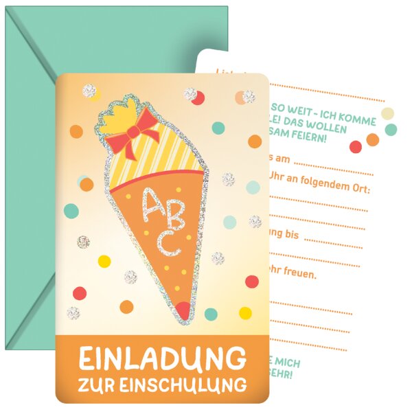 ROTH Partygirlande "Einschulung", mit Glitzereffekt, 3,0 m