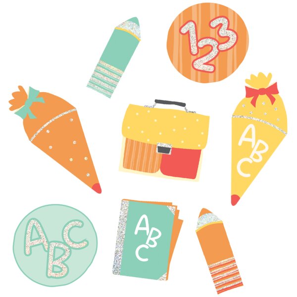 ROTH Streuschmuck "Einschulung", 60-teilig, mit Effekt