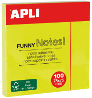 APLI Notes adhésives FUNNY Notes!, 75 x 75 mm,...