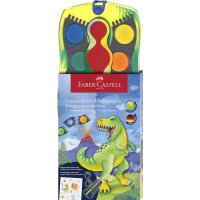 FABER-CASTELL Boîte de peinture CONNECTOR Dino, 12...
