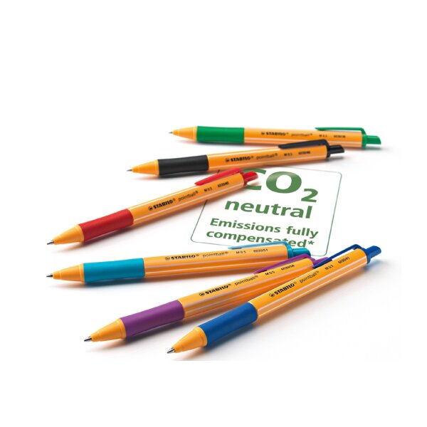 STABILO Stylo bille rétractable pointball, présentoir de 38