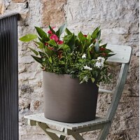 tera Pot de fleurs Capri, largeur: 380 mm, black