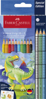 FABER-CASTELL Crayon de couleur Colour GRIP Dino, 10+3