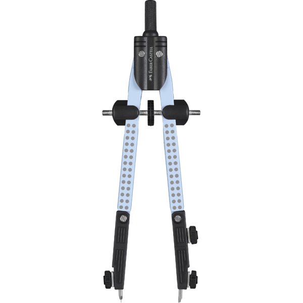 FABER-CASTELL Compas à réglage rapide GRIP, bleu ciel