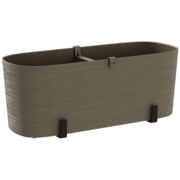 tera Blumenkasten-Set "Paros", inkl. Halter, sand