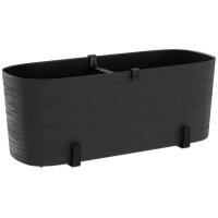 tera Blumenkasten-Set "Paros", inkl. Halter, fog grey