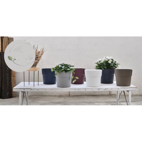 tera Pot de fleurs Andromeda, diamètre: 280 mm, fog grey