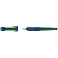 STABILO Stylo plume EASYbuddy L, gaucher, bleu acier/lime
