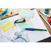 STABILO Stylo plume EASYbuddy M, droitier, bleu acier/lime