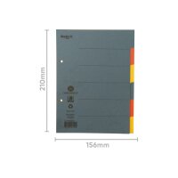 BIELLA Répertoires carton A5 46052600U pastel 6 pcs.