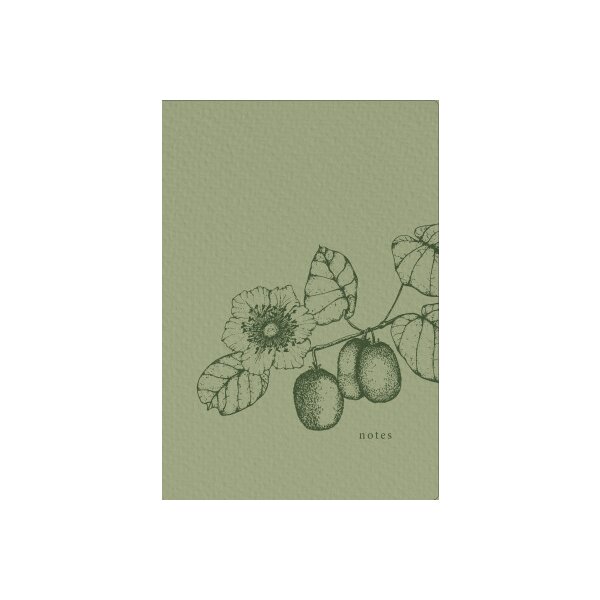 NATUR VERLAG Notizbuch Crushpaper A5 11007N Kiwi Mono, dotted