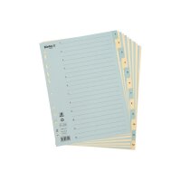 BIELLA Kartonregister 210g A4 46244100U blau/gelb 1-12