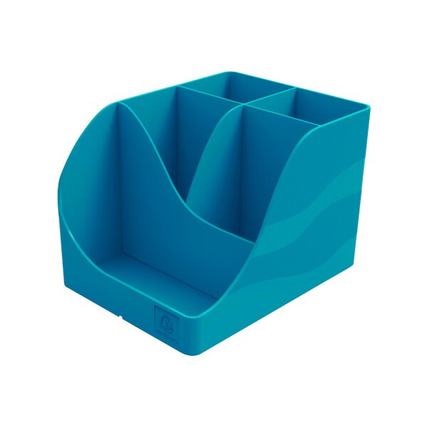 EXACOMPTA Pot &agrave; crayons Neo Deco 69528D bleu 5 casiers