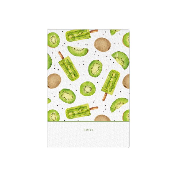 NATUR VERLAG Notizbuch Crushpaper A5 11008N Kiwi Muster, dotted