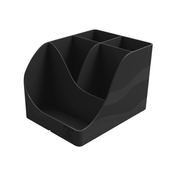 EXACOMPTA Pot à crayons Neo Deco 69514D noir 5 casiers