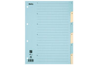 BIELLA Register Karton blau gelb A4 46244600U 1-6 210g
