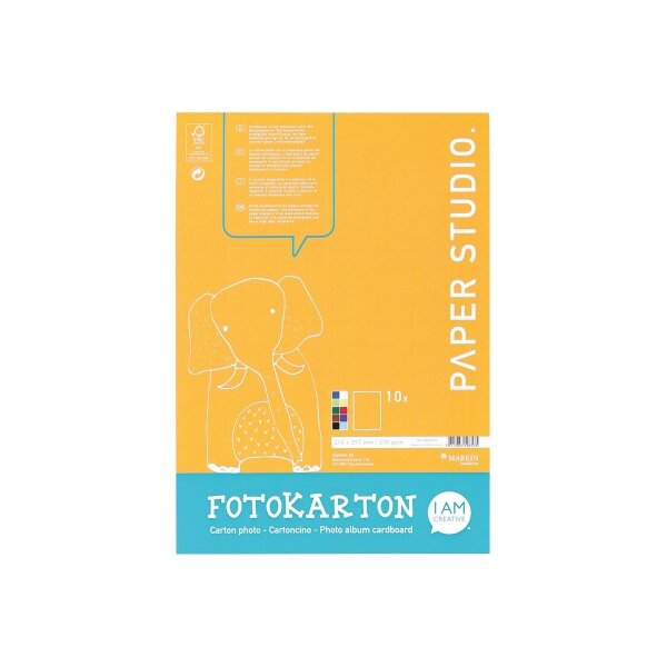 I AM CREATIVE Carton photo bloc A4 82000.02 270g, ass. 10 feuills