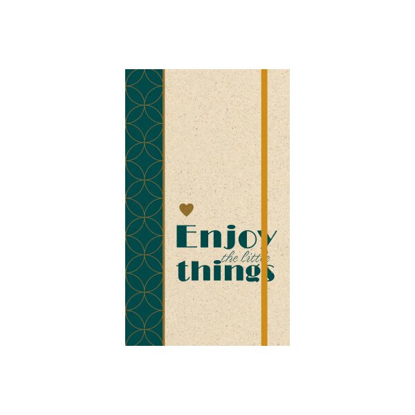 NATUR VERLAG Carnet notes hardcover 13x21cm 10904N Enjoy, en blanc