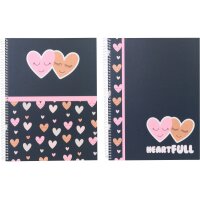 ANCOR Spiralbuch Hardcover A4 118285 BLOG HEARTS,liniert...