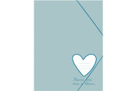 ANCOR Gummibandmappe A4 117769 BLOG SWEET BLUE, Hearts