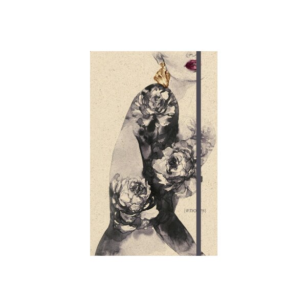 NATUR VERLAG Carnet notes hardcover 13x21cm 10903N Lady in Black, en blanc