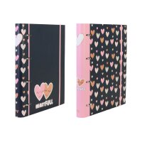 ANCOR Ringbuch A4 118223 BLOG HEARTS, 4-rings, liniert