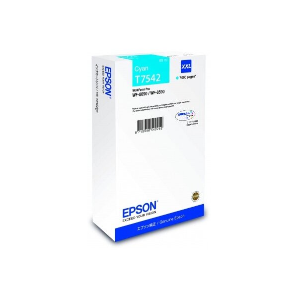 EPSON Tintenpatrone XXL cyan T75424N WF 8090/8590 7000 Seiten