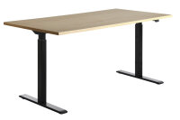 Topstar Sitz- Steh-Schreibtisch, (B)1.600 mm, schwarz weiss