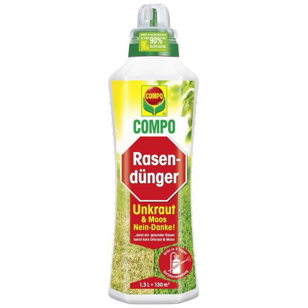 COMPO Rasendünger Unkraut & Moos - Nein danke, 1,3 Liter