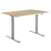 Topstar Bureau réglable en hauteur, (L)1.800 mm, gris/érable