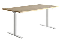 Topstar Sitz- Steh-Schreibtisch, (B)1.600 mm, weiss ahorn