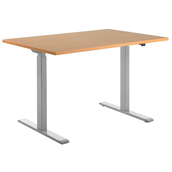Topstar Bureau réglable en hauteur, (L)1.800 mm, gris/gris