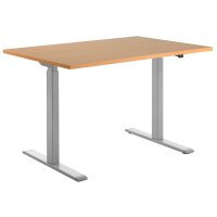 Topstar Bureau réglable en hauteur, (L)1.200 mm, gris/gris