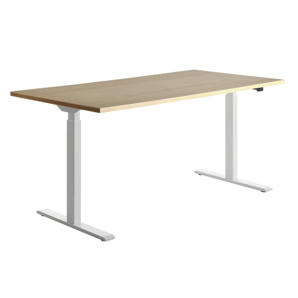 Topstar Bureau réglable en hauteur, (L)1.600 mm, blanc/gris