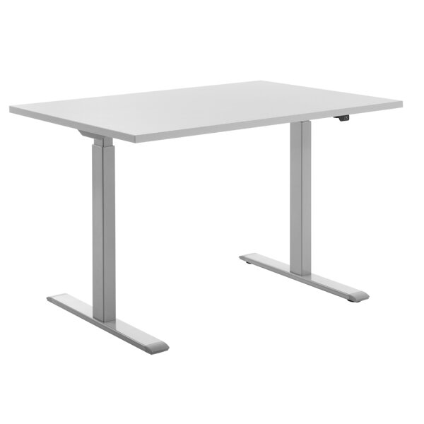 Topstar Bureau réglable en hauteur, (L)1.600 mm, gris/hêtre