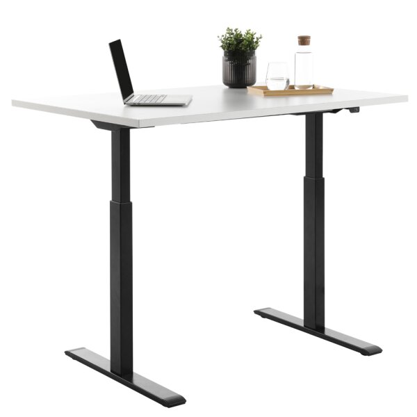 Topstar Bureau réglable en hauteur, (L)1.600 mm, noir/hêtre