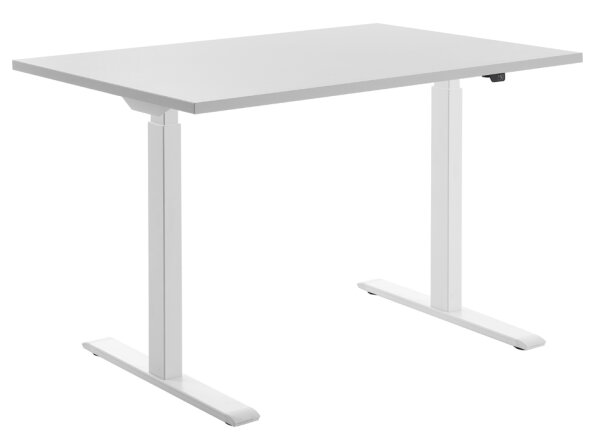Topstar Sitz- Steh-Schreibtisch, (B)1.200 mm, weiss grau