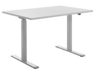 Topstar Sitz- Steh-Schreibtisch, (B)1.800 mm, grau weiss
