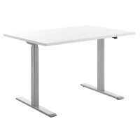 Topstar Bureau réglable en hauteur, (L)1.200 mm, gris/blanc