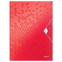 LEITZ Eckspannermappe WOW, DIN A4, PP, rot
