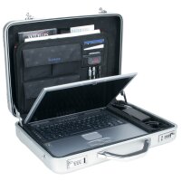 ALUMAXX Laptop-Attaché-Koffer "MERCATO", Aluminium, silber