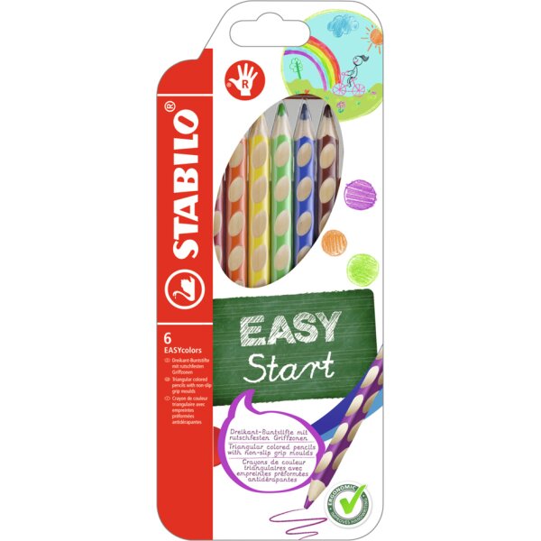 STABILO Crayon de couleur EASYcolors L, étui de 12